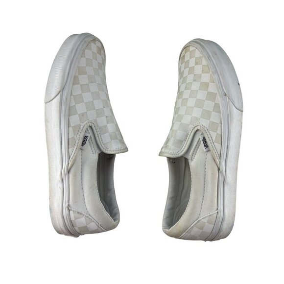 Vans Slip-On Tan Checkerboard Skate Shoe Men’s Size US 9.5 Women’s US 11 UNISEX - Picture 7 of 9